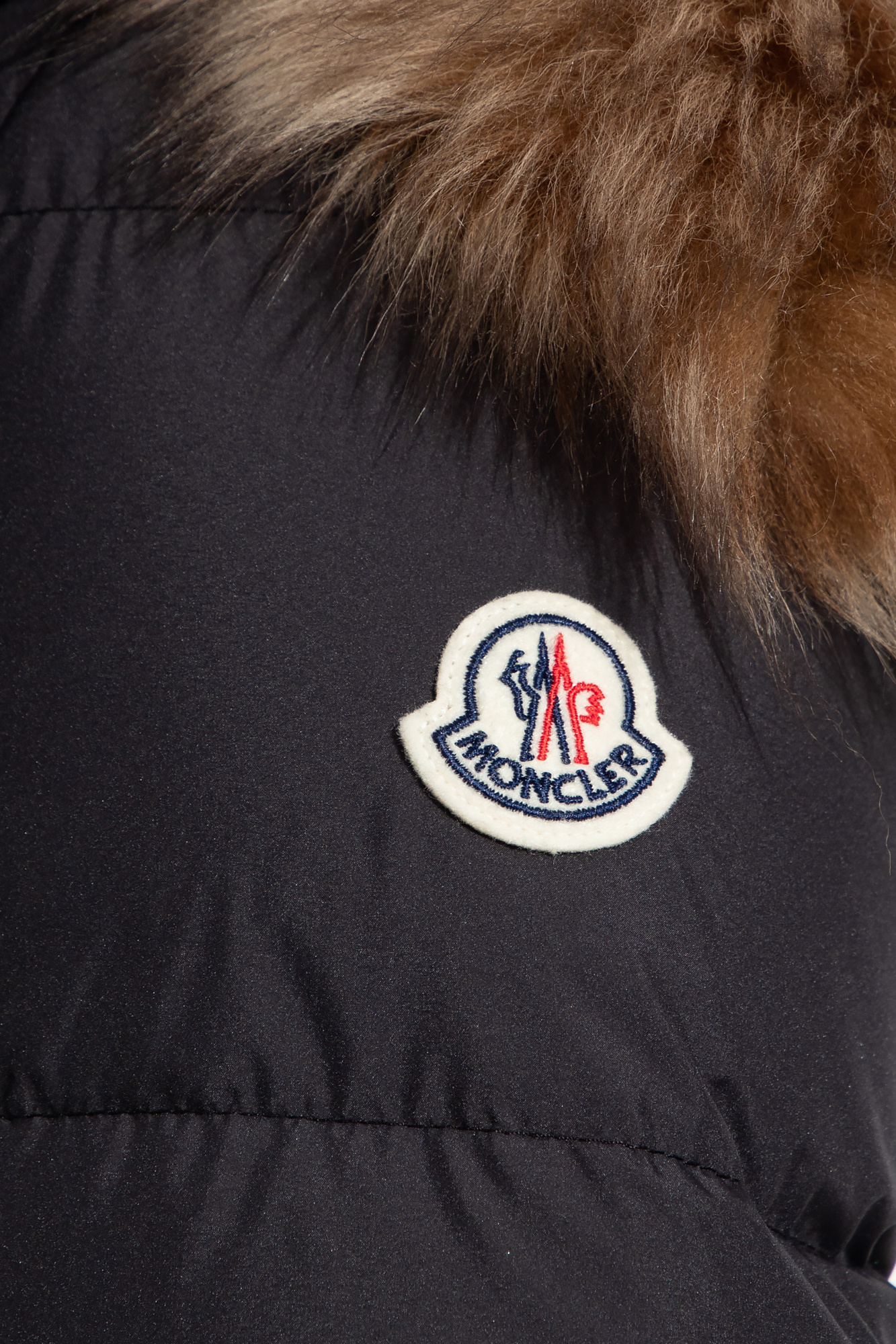 Moncler Women's Brown Long Down Puffer Jacket Mokacine